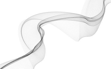 Beyaz zemin üzerinde tek renkli dalga çizgileri olan soyut bir arkaplan. Modern teknoloji arka planı.