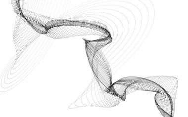 Beyaz zemin üzerinde tek renkli dalga çizgileri olan soyut bir arkaplan. Modern teknoloji arka planı.