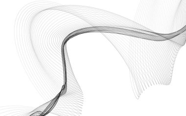 Beyaz zemin üzerinde tek renkli dalga çizgileri olan soyut bir arkaplan. Modern teknoloji arka planı.