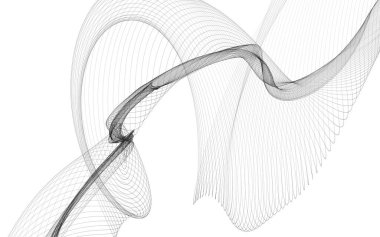 Beyaz zemin üzerinde tek renkli dalga çizgileri olan soyut bir arkaplan. Modern teknoloji arka planı.