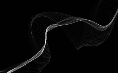 Parlayan soyut dalgalar ve soyut arkaplan ile koyu soyut arkaplan