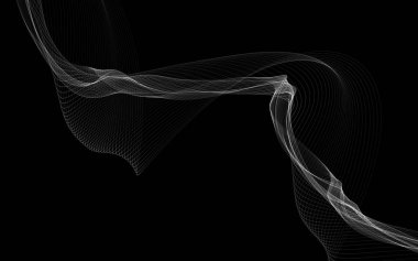 Parlayan soyut dalgalar ve soyut arkaplan ile koyu soyut arkaplan