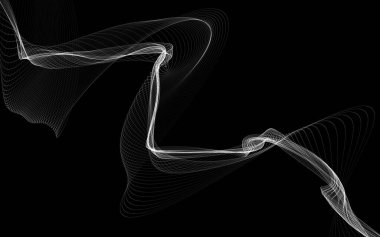 Parlayan soyut dalgalar ve soyut arkaplan ile koyu soyut arkaplan