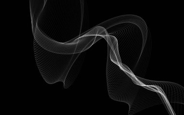 Parlayan soyut dalgalar ve soyut arkaplan ile koyu soyut arkaplan