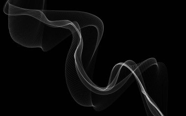 Parlayan soyut dalgalar ve soyut arkaplan ile koyu soyut arkaplan