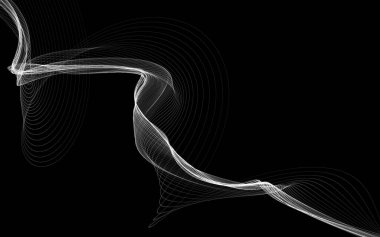 Parlayan soyut dalgalar ve soyut arkaplan ile koyu soyut arkaplan