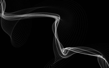 Parlayan soyut dalgalar ve soyut arkaplan ile koyu soyut arkaplan