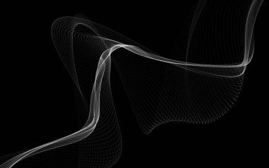 Parlayan soyut dalgalar ve soyut arkaplan ile koyu soyut arkaplan