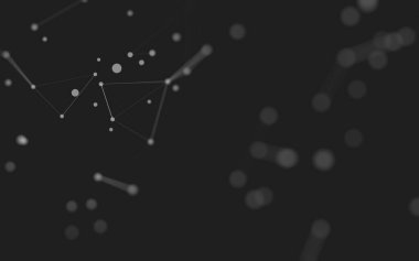 3d soyut arkaplan. Çokgen şekilli molekül teknolojisi, noktaları ve çizgileri birleştiriyor. Bağlantı yapısı. Büyük veri görselleştirmesi. 3d arkaplan. 