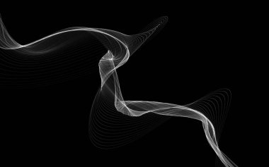 Parlayan soyut dalgalar ve soyut arkaplan ile koyu soyut arkaplan