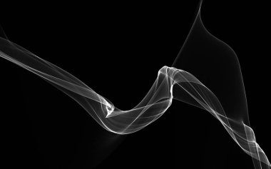 Parlayan soyut dalgalar ve soyut arkaplan ile koyu soyut arkaplan