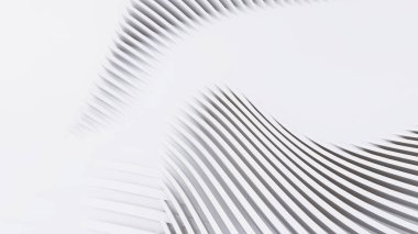 Soyut Eğri Şekiller. Beyaz Dairesel Arkaplan. Soyut arkaplan. 3d illüstrasyon