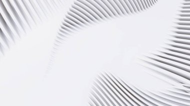 Soyut Eğri Şekiller. Beyaz Dairesel Arkaplan. Soyut arkaplan. 3d illüstrasyon