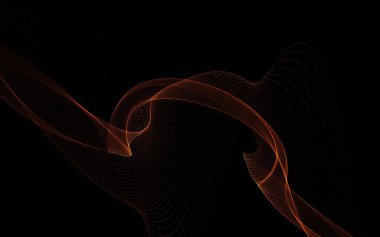 Parlayan soyut dalgalar ve soyut arkaplan ile koyu soyut arkaplan