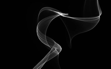 Parlayan soyut dalgalar ve soyut arkaplan ile koyu soyut arkaplan