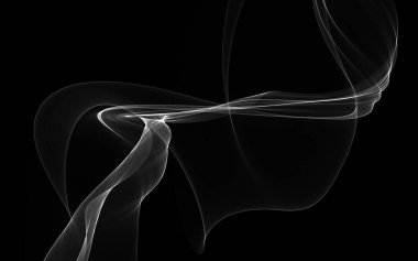 Parlayan soyut dalgalar ve soyut arkaplan ile koyu soyut arkaplan