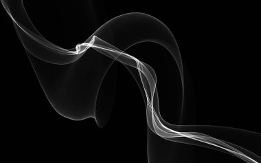 Parlayan soyut dalgalar ve soyut arkaplan ile koyu soyut arkaplan