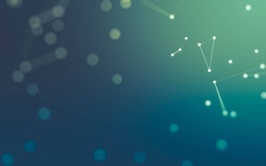 3d soyut arkaplan. Çokgen şekilli molekül teknolojisi, noktaları ve çizgileri birleştiriyor. Bağlantı yapısı. Büyük veri görselleştirmesi. 3d arkaplan.