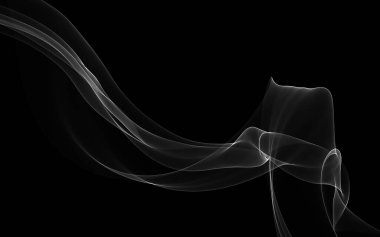 Parlayan soyut dalgalar ve soyut arkaplan ile koyu soyut arkaplan