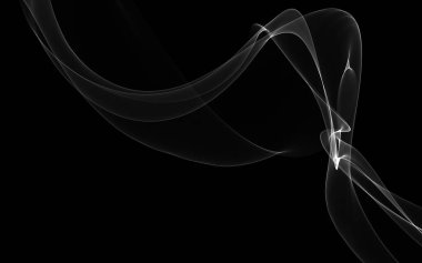 Parlayan soyut dalgalar ve soyut arkaplan ile koyu soyut arkaplan