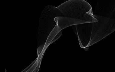 Parlayan soyut dalgalar ve soyut arkaplan ile koyu soyut arkaplan