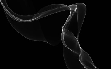 Parlayan soyut dalgalar ve soyut arkaplan ile koyu soyut arkaplan