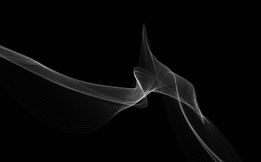 Parlayan soyut dalgalar ve soyut arkaplan ile koyu soyut arkaplan