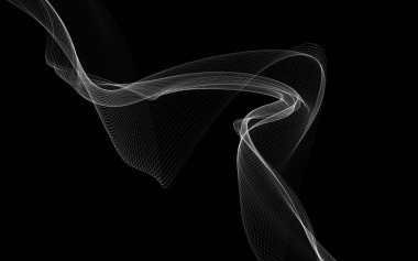 Parlayan soyut dalgalar ve soyut arkaplan ile koyu soyut arkaplan