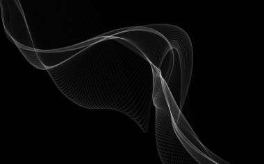 Parlayan soyut dalgalar ve soyut arkaplan ile koyu soyut arkaplan