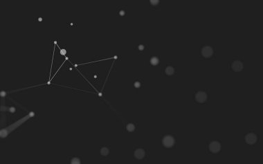 3d soyut arkaplan. Çokgen şekilli molekül teknolojisi, noktaları ve çizgileri birleştiriyor. Bağlantı yapısı. Büyük veri görselleştirmesi. 3d arkaplan. 