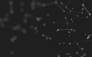 3d soyut arkaplan. Çokgen şekilli molekül teknolojisi, noktaları ve çizgileri birleştiriyor. Bağlantı yapısı. Büyük veri görselleştirmesi. 3d arkaplan. 