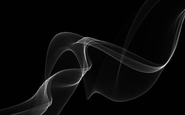 Parlayan soyut dalgalar ve soyut arkaplan ile koyu soyut arkaplan