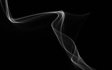 Parlayan soyut dalgalar ve soyut arkaplan ile koyu soyut arkaplan