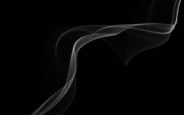 Parlayan soyut dalgalar ve soyut arkaplan ile koyu soyut arkaplan