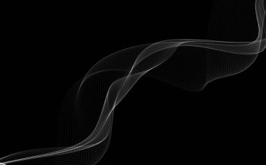 Parlayan soyut dalgalar ve soyut arkaplan ile koyu soyut arkaplan