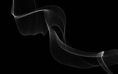 Parlayan soyut dalgalar ve soyut arkaplan ile koyu soyut arkaplan