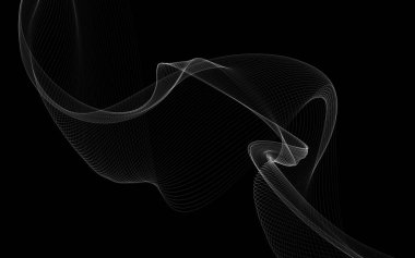 Parlayan soyut dalgalar ve soyut arkaplan ile koyu soyut arkaplan