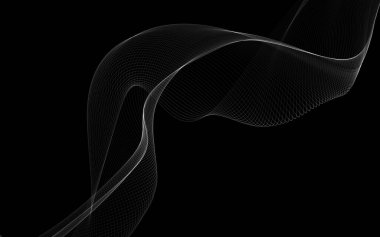 Parlayan soyut dalgalar ve soyut arkaplan ile koyu soyut arkaplan