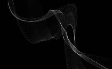 Parlayan soyut dalgalar ve soyut arkaplan ile koyu soyut arkaplan