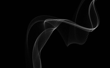 Parlayan soyut dalgalar ve soyut arkaplan ile koyu soyut arkaplan