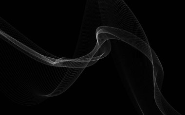 Parlayan soyut dalgalar ve soyut arkaplan ile koyu soyut arkaplan