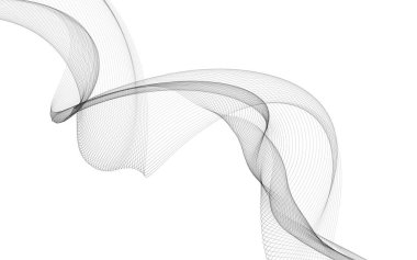 Beyaz zemin üzerinde tek renkli dalga çizgileri olan soyut bir arkaplan. Modern teknoloji arka planı.