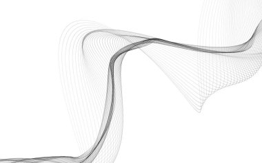 Beyaz zemin üzerinde tek renkli dalga çizgileri olan soyut bir arkaplan. Modern teknoloji arka planı.