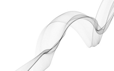 Beyaz zemin üzerinde tek renkli dalga çizgileri olan soyut bir arkaplan. Modern teknoloji arka planı.