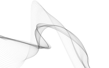 Beyaz zemin üzerinde tek renkli dalga çizgileri olan soyut bir arkaplan. Modern teknoloji arka planı.