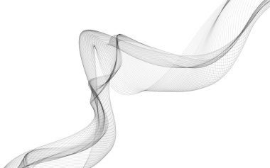 Beyaz zemin üzerinde tek renkli dalga çizgileri olan soyut bir arkaplan. Modern teknoloji arka planı.