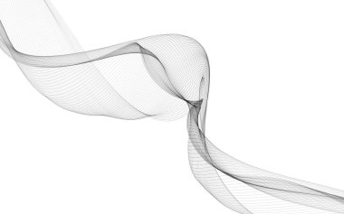 Beyaz zemin üzerinde tek renkli dalga çizgileri olan soyut bir arkaplan. Modern teknoloji arka planı.