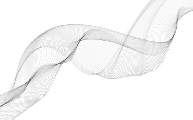 Beyaz zemin üzerinde tek renkli dalga çizgileri olan soyut bir arkaplan. Modern teknoloji arka planı.
