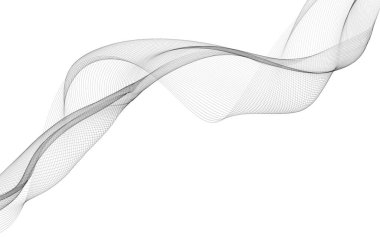 Beyaz zemin üzerinde tek renkli dalga çizgileri olan soyut bir arkaplan. Modern teknoloji arka planı.