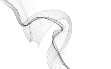 Beyaz zemin üzerinde tek renkli dalga çizgileri olan soyut bir arkaplan. Modern teknoloji arka planı.